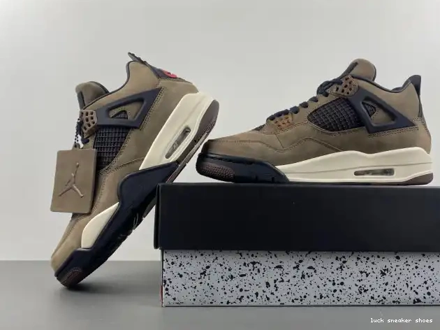 Reps LUCY Scott Retro 4 Air Brown x Travis Jordan AJ4-882335 TS 0420